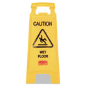 Rubbermaid Commercial Caution Wet Floor Sign, 11 x 12 x 25, Bright Yellow (611277YW)