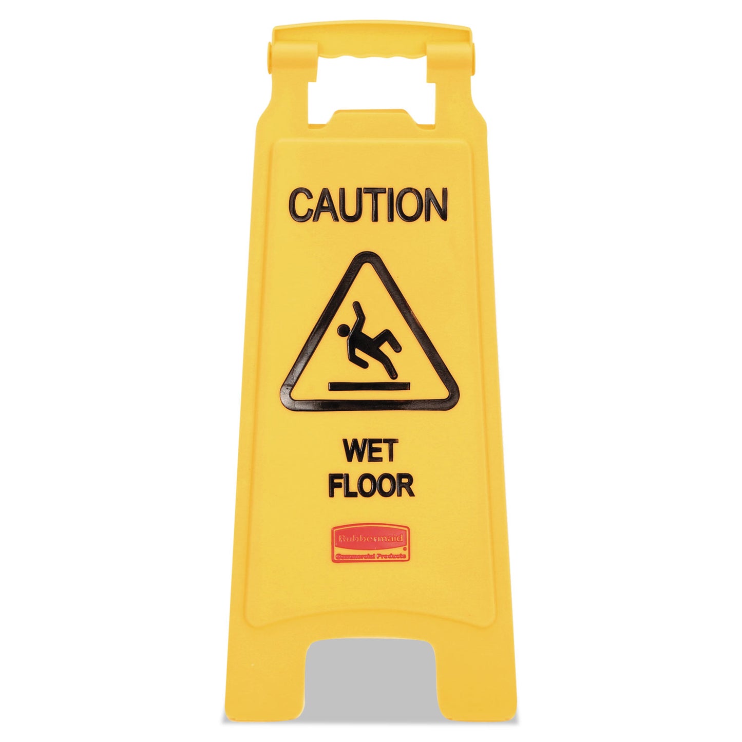 Rubbermaid Commercial Caution Wet Floor Sign, 11 x 12 x 25, Bright Yellow (611277YW)