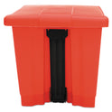 Rubbermaid Commercial Indoor Utility Step-On Waste Container, 8 gal, Plastic, Red (6143RED)