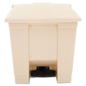 Rubbermaid Commercial Indoor Utility Step-On Waste Container, 8 gal, Plastic, Beige (6143BEI)