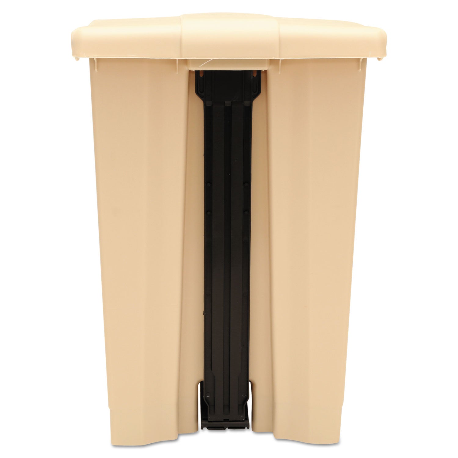 Rubbermaid Commercial Indoor Utility Step-On Waste Container, 12 gal, Plastic, Beige (6144BEI)