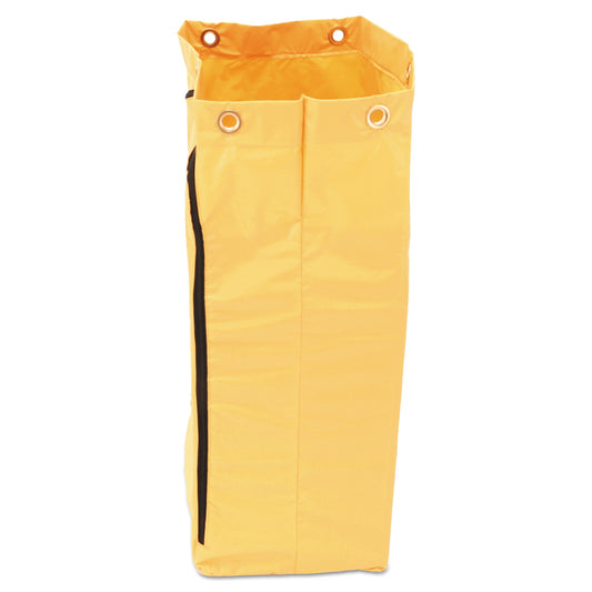 Zippered Vinyl Cleaning Cart Bag for Rubbermaid Commercial 6173-88, 24 gal, 17.25" x 10.5" x 30.5", Yellow (1966719)