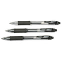 AbilityOne 7520016471706, SKILCRAFT Gel Pen, Retractable, Fine 0.5 mm, Black Ink, Clear/Black Barrel, Dozen