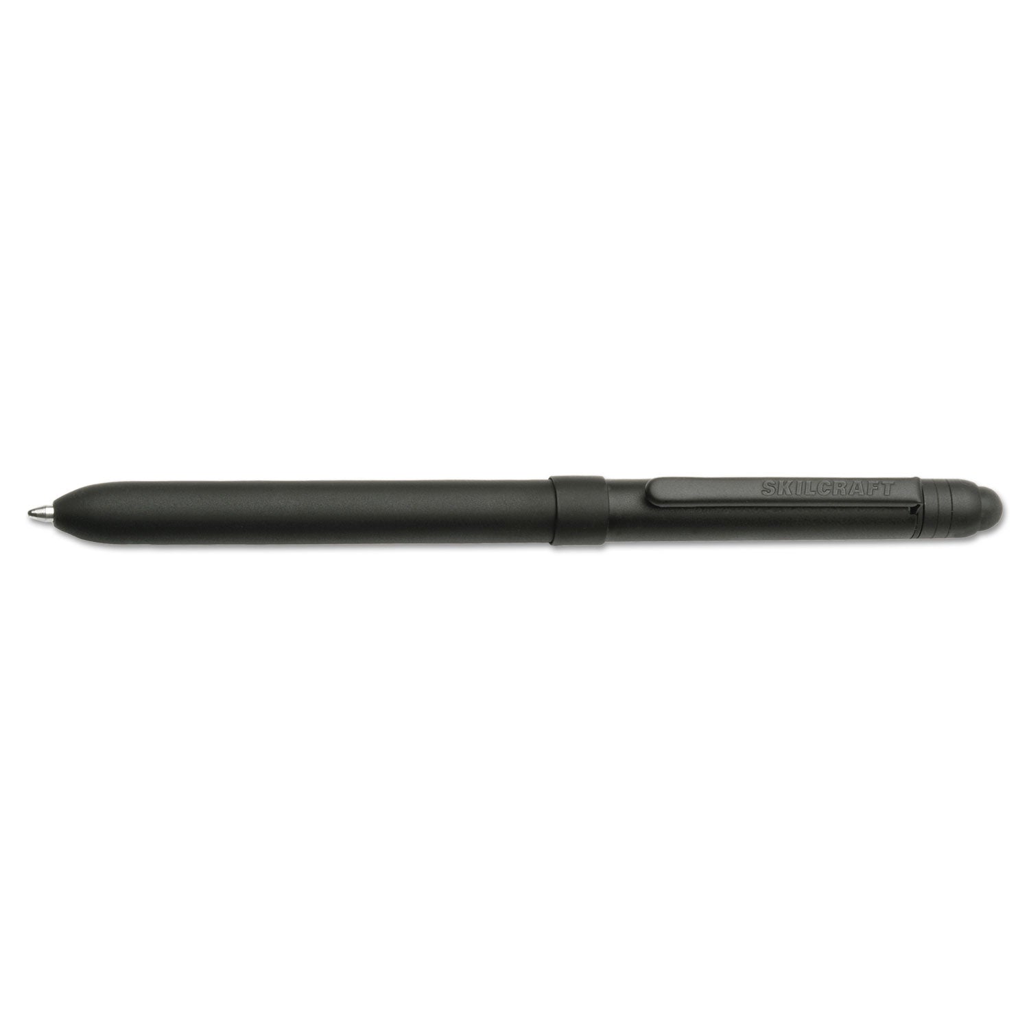 AbilityOne 7520016461095, SKILCRAFT B3 Aviator Multi-Color Ballpoint Pen/Pencil/Stylus, Retractable, 0.5 mm, Black/Red Ink, Black Barrel