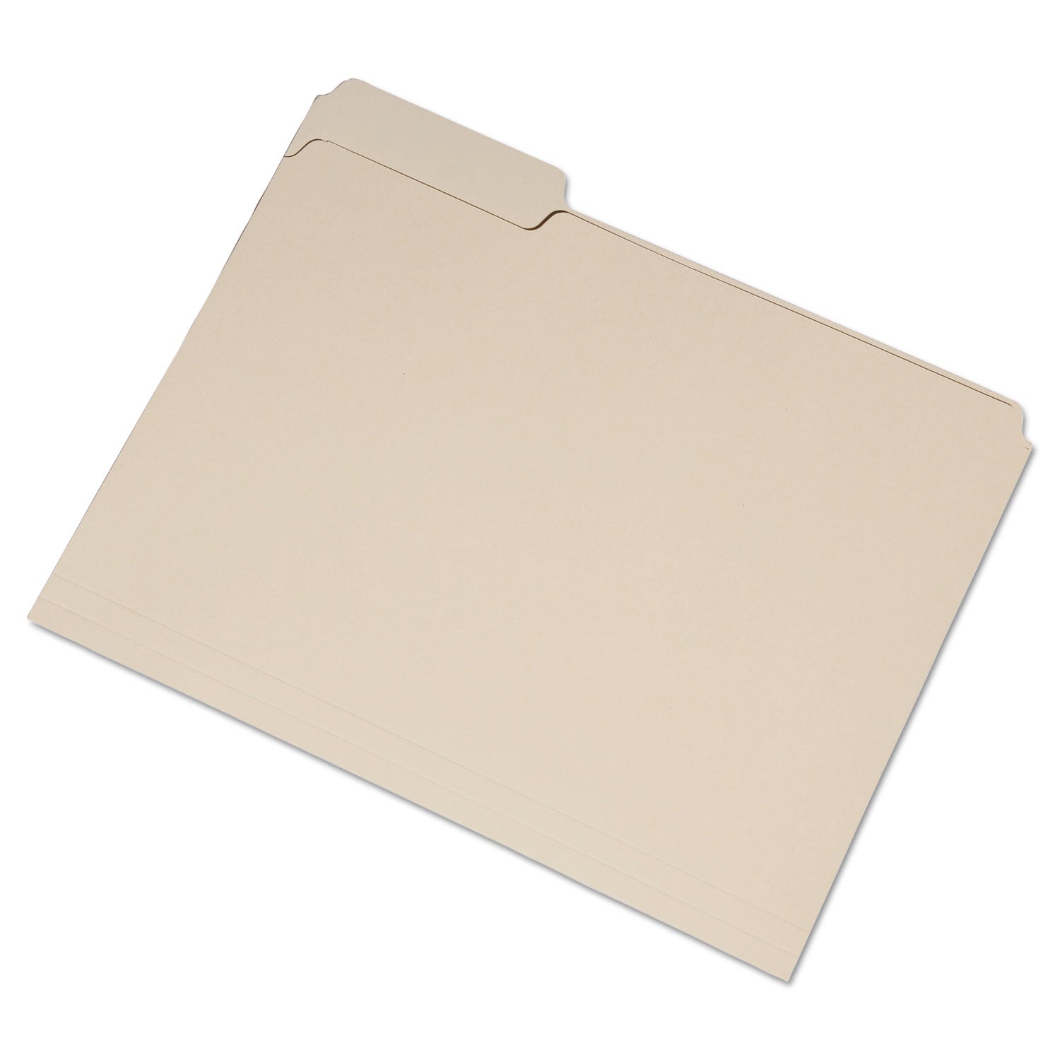 AbilityOne 7530016458093, SKILCRAFT Single Tab File Folders, 1/3-Cut Tabs: Left Position, Letter Size, 0.75" Expansion, Manila, 100/Box