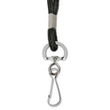 AbilityOne 8455016452730, SKILCRAFT Polyester Cord Lanyard, Metal J-Hook Fastener, 36" Long, Black, Dozen