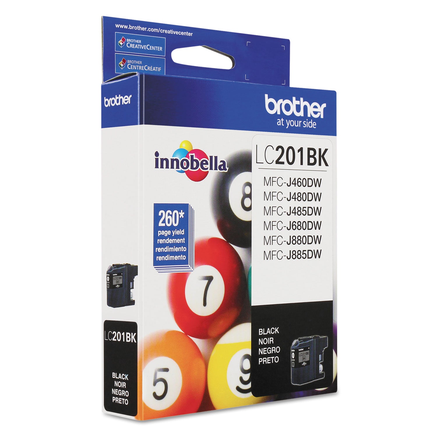 Brother LC201BK Innobella Ink, 260 Page-Yield, Black