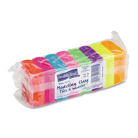 Creativity Street Modeling Clay Assortment, 27.5 g of Each Color, Assorted Neon, 220 g (4091)