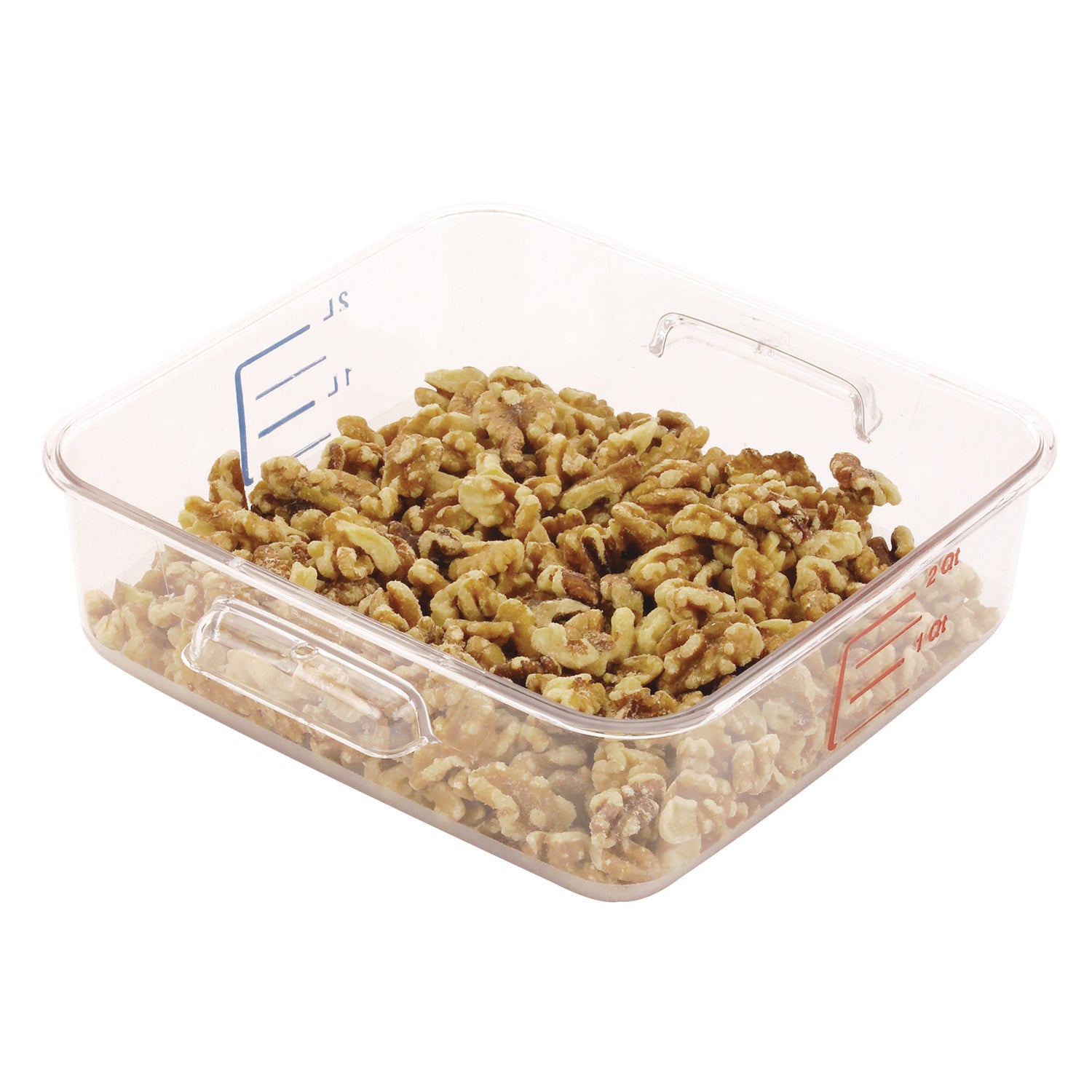 Rubbermaid Commercial SpaceSaver Square Containers, 2 qt, 8.8 x 8.75 x 2.7, Clear, Plastic (6302CLE)