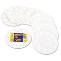 Creativity Street Round Plastic Paint Trays for Classroom, White, 10/Pack (5924)