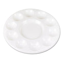 Creativity Street Round Plastic Paint Trays for Classroom, White, 10/Pack (5924)