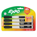 EXPO Magnetic Dry Erase Marker, Fine Bullet Tip, Black, 4/Pack (1944745)