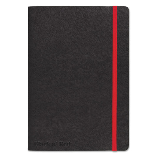  Red Flexible Cover Casebound Notebooks, SCRIBZEE Compatible, 1-Subject, Wide/Legal Rule, Black Cover, (71) 8.25 x 5.75 Sheets (400065000)