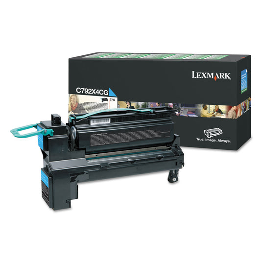 Lexmark C792X4CG Return Program Extra High-Yield Toner, 17,000 Page-Yield, Cyan