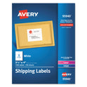 Avery White Shipping Labels-Bulk Packs, Inkjet/Laser Printers, 3.33 x 4, White, 6/Sheet, 250 Sheets/Box (95940)