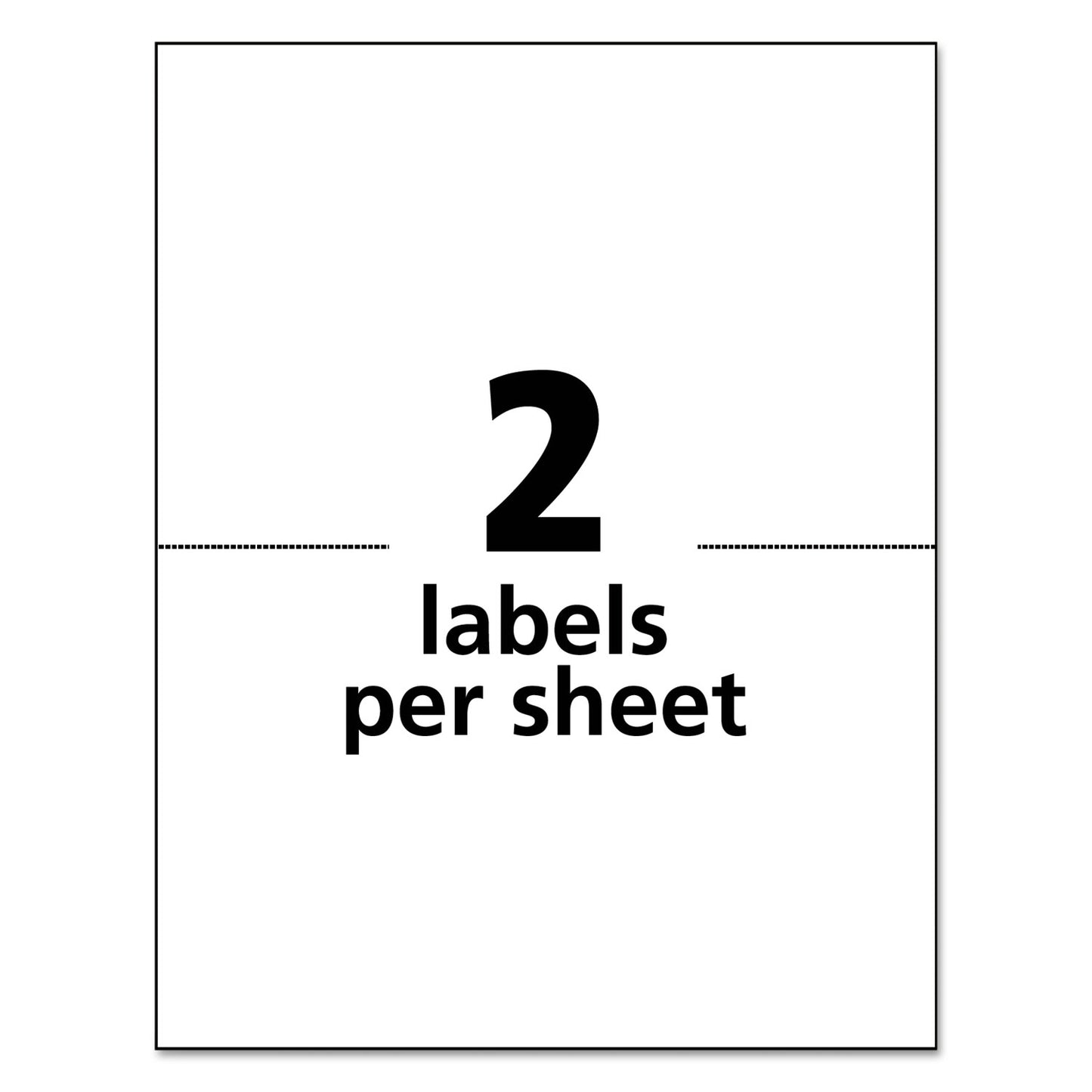 Avery White Shipping Labels-Bulk Packs, Inkjet/Laser Printers, 5.5 x 8.5, White, 2/Sheet, 250 Sheets/Box (95930)