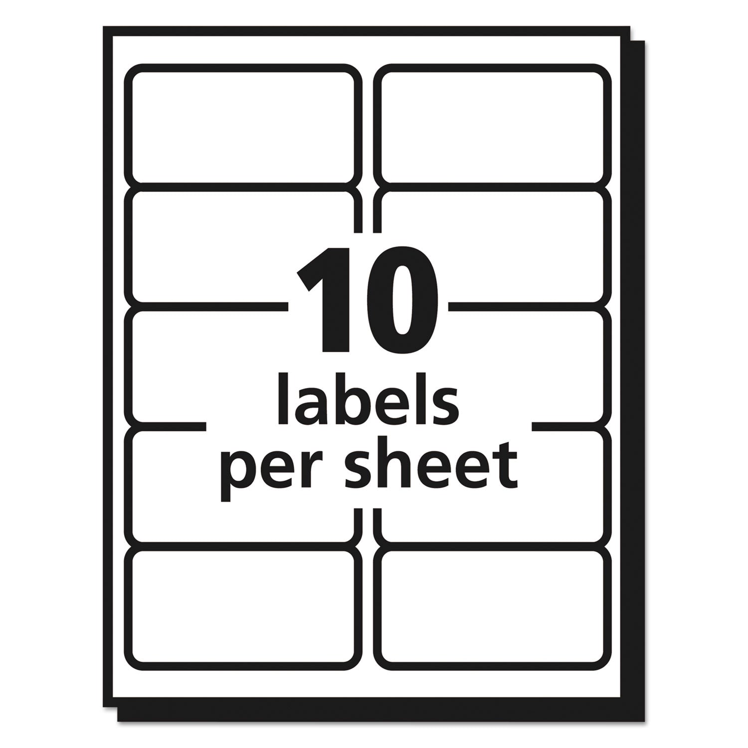 Avery Matte Clear Easy Peel Mailing Labels w/ Sure Feed Technology, Inkjet Printers, 2 x 4, Clear, 10/Sheet, 10 Sheets/Pack (18663)