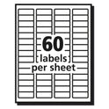 Avery Matte Clear Easy Peel Mailing Labels w/ Sure Feed Technology, Laser Printers, 0.66 x 1.75, Clear, 60/Sheet, 10 Sheets/Pack (15695)