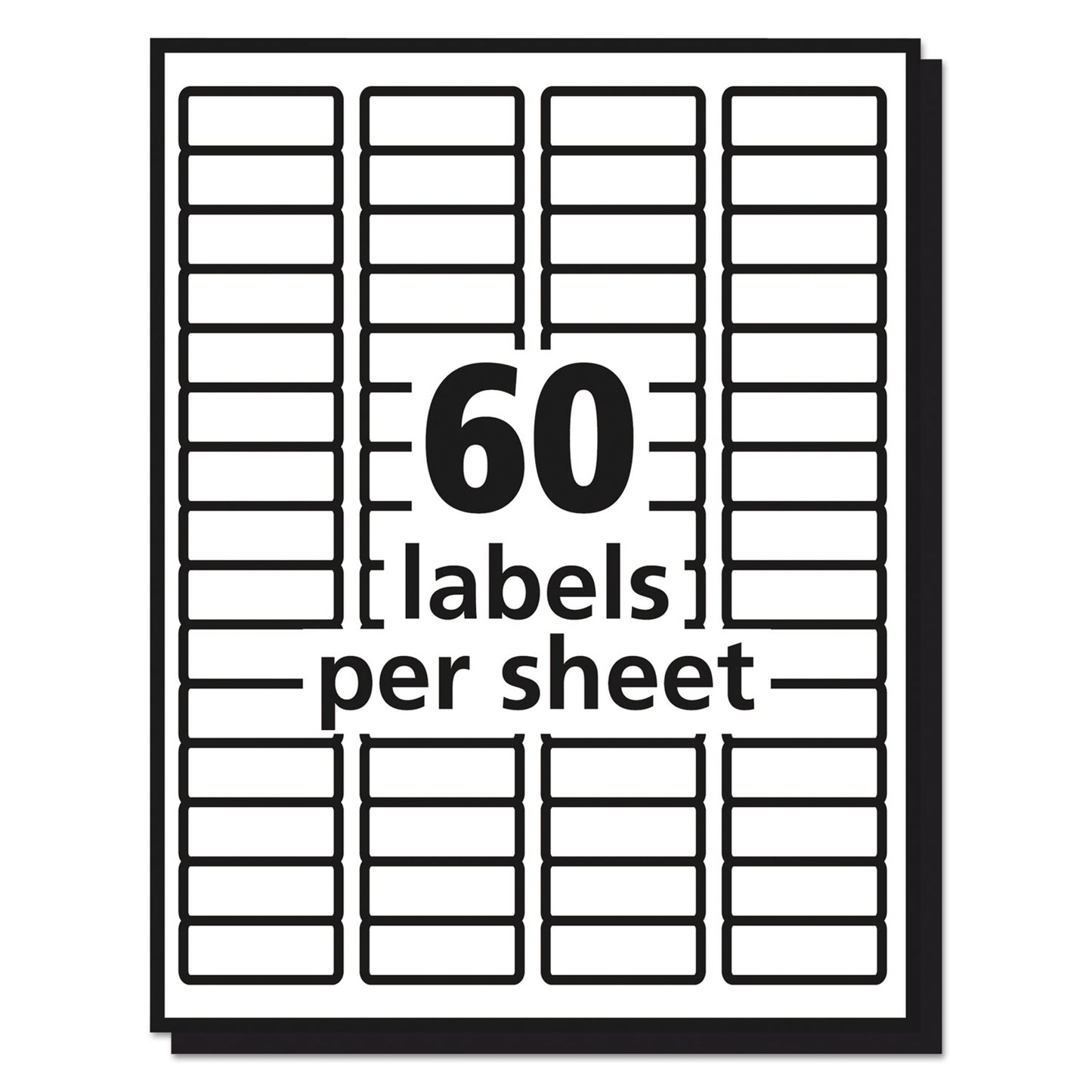 Avery Matte Clear Easy Peel Mailing Labels w/ Sure Feed Technology, Laser Printers, 0.66 x 1.75, Clear, 60/Sheet, 10 Sheets/Pack (15695)