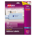 Avery Matte Clear Easy Peel Mailing Labels w/ Sure Feed Technology, Inkjet Printers, 1.33 x 4, Clear, 14/Sheet, 10 Sheets/Pack (18662)