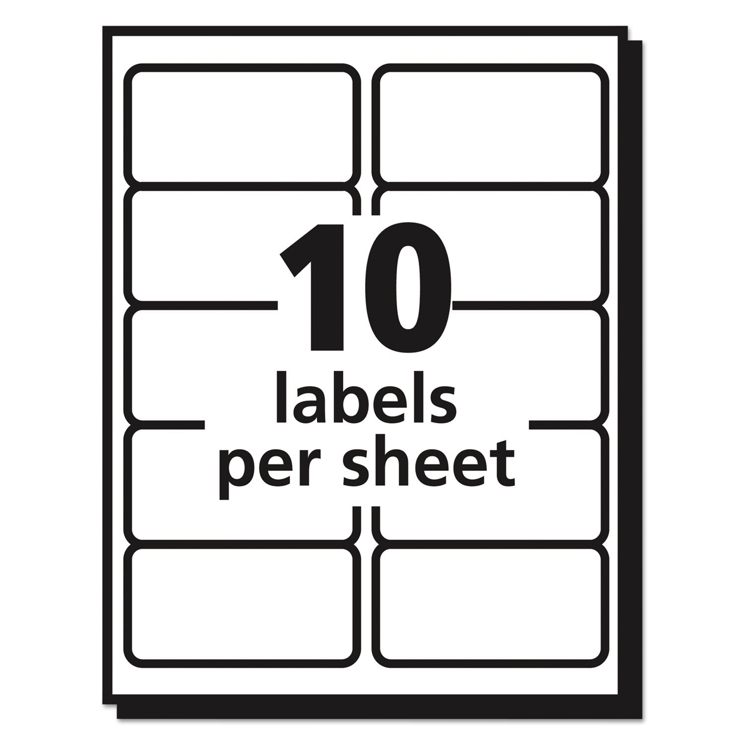 Avery Matte Clear Easy Peel Mailing Labels w/ Sure Feed Technology, Laser Printers, 2 x 4, Clear, 10/Sheet, 10 Sheets/Pack (15663)