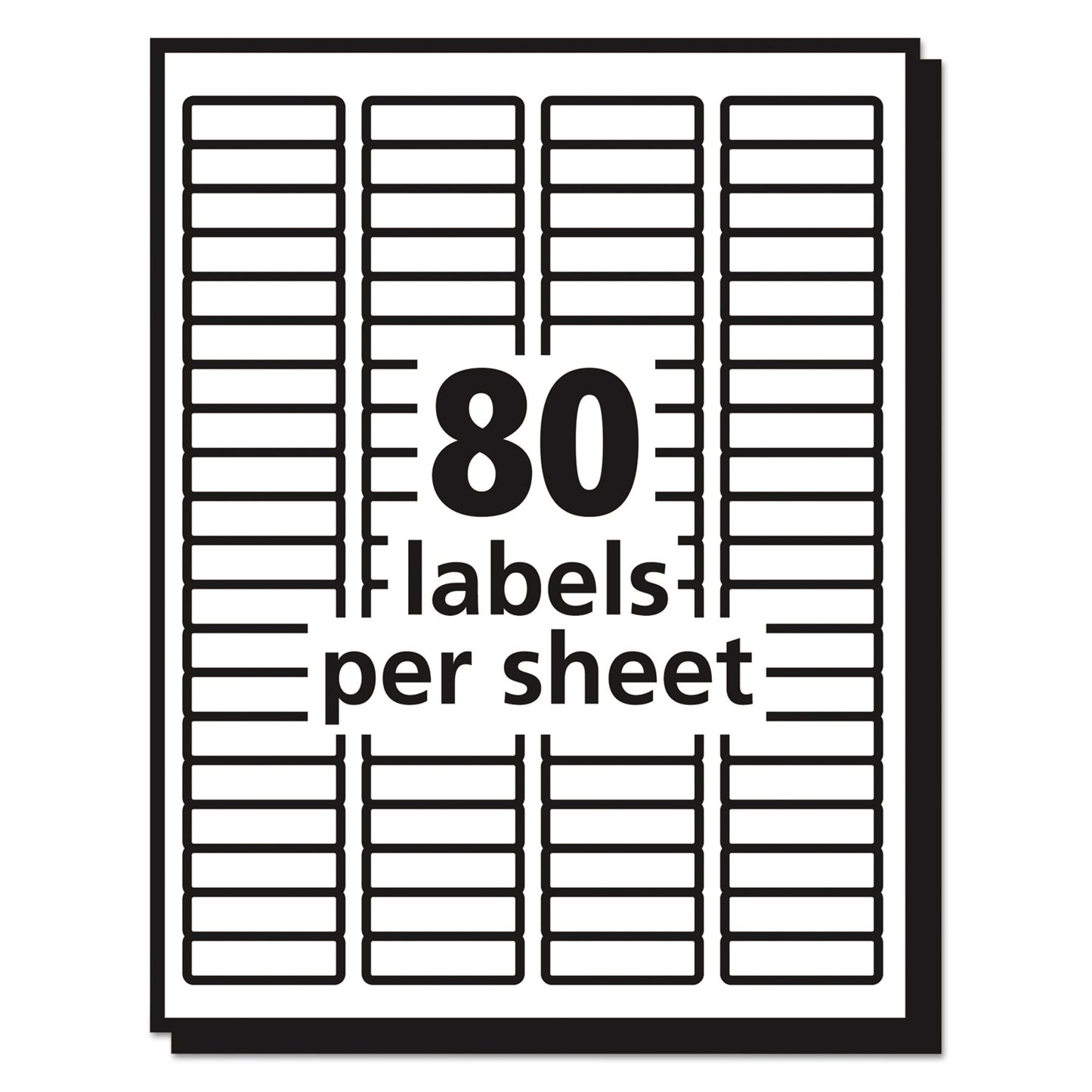 Avery Matte Clear Easy Peel Mailing Labels w/ Sure Feed Technology, Laser Printers, 0.5 x 1.75, Clear, 80/Sheet, 10 Sheets/Pack (15667)