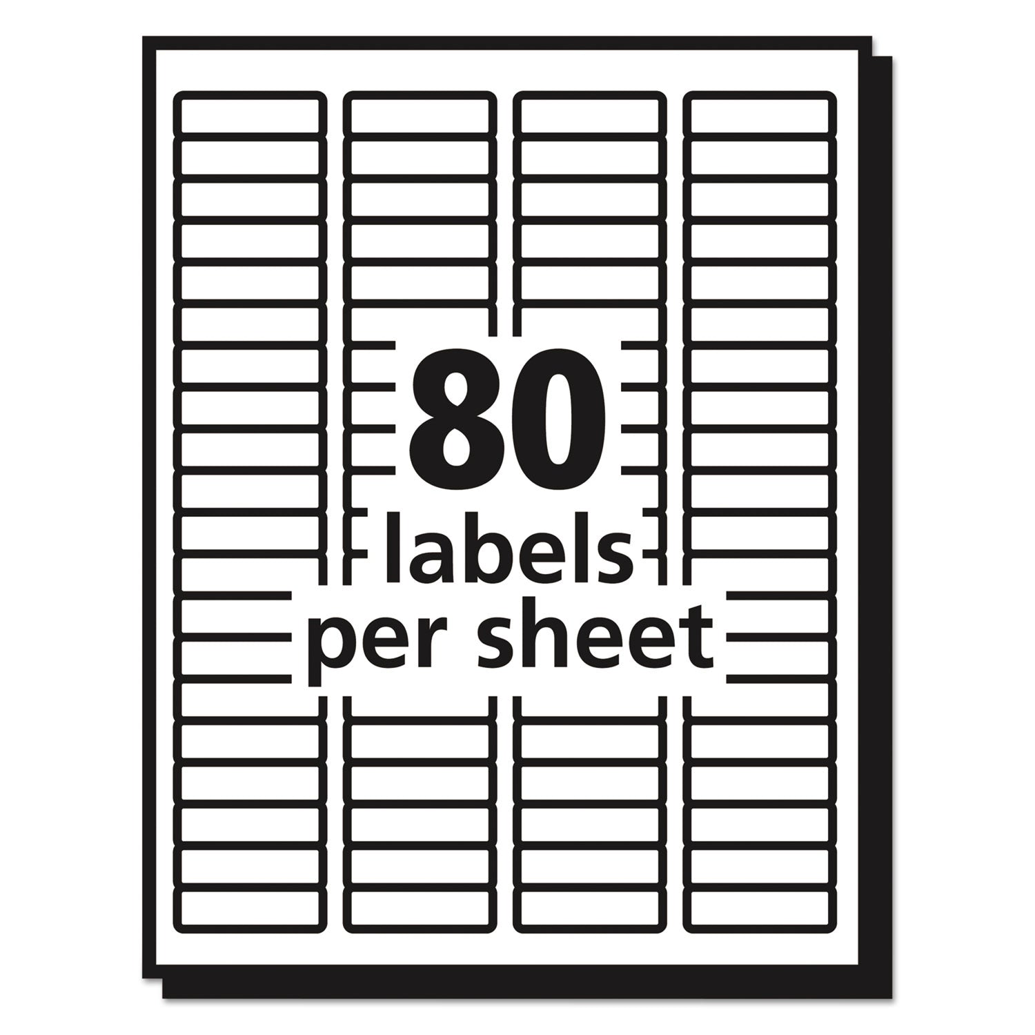 Avery Matte Clear Easy Peel Mailing Labels w/ Sure Feed Technology, Laser Printers, 0.5 x 1.75, Clear, 80/Sheet, 10 Sheets/Pack (15667)