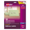 Avery Matte Clear Easy Peel Mailing Labels w/ Sure Feed Technology, Inkjet Printers, 1 x 4, Clear, 20/Sheet, 10 Sheets/Pack (18661)