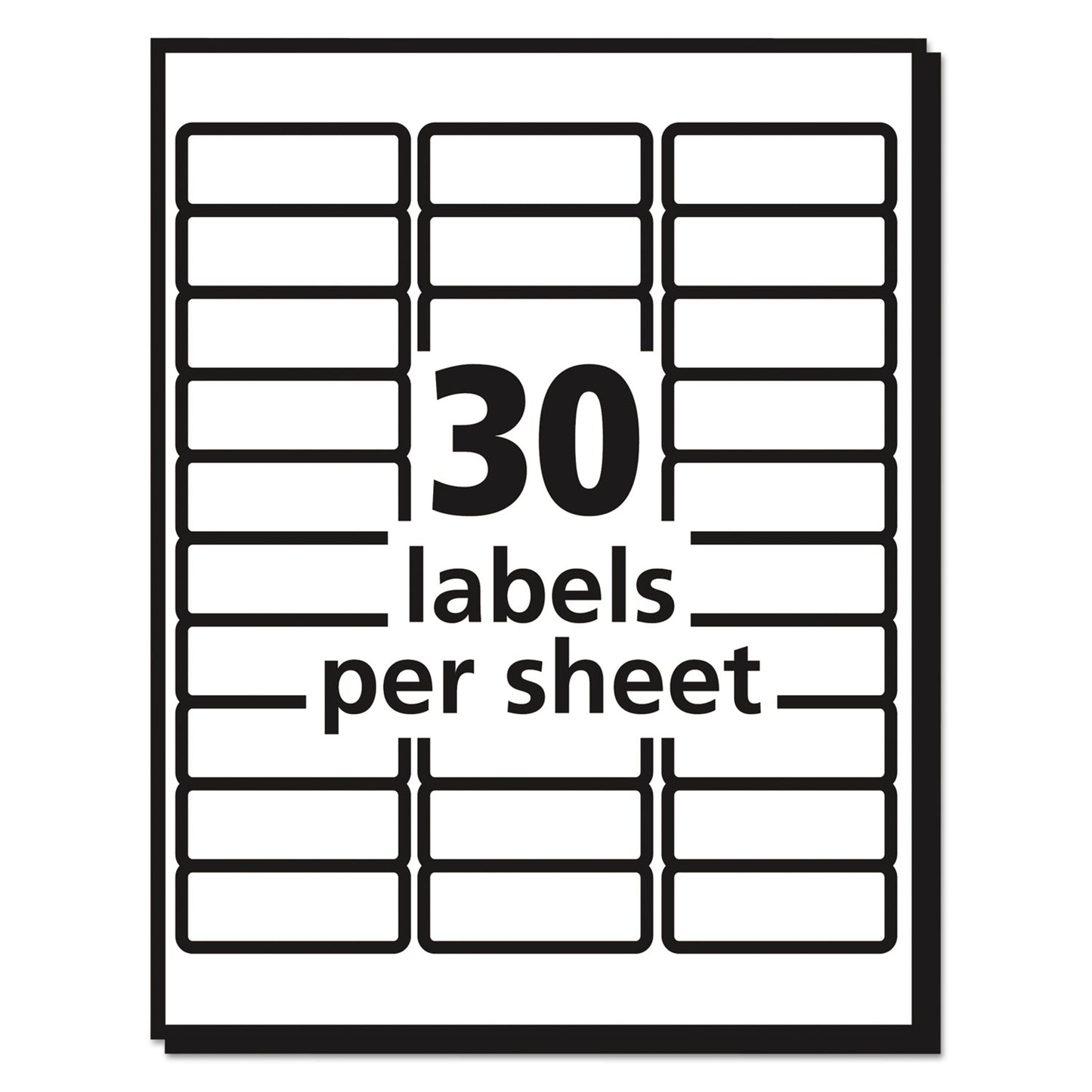 Avery Matte Clear Easy Peel Mailing Labels w/ Sure Feed Technology, Laser Printers, 1 x 2.63, Clear, 30/Sheet, 10 Sheets/Pack (15660)