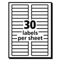 Avery EcoFriendly Permanent File Folder Labels, 0.66 x 3.44, White, 30/Sheet, 25 Sheets/Pack (48266)