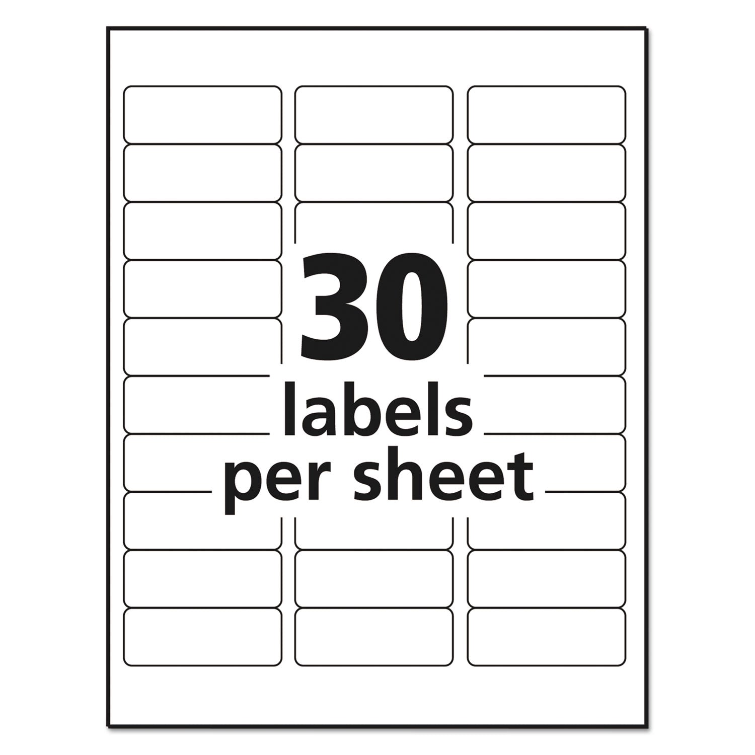 Avery Matte Clear Easy Peel Mailing Labels w/ Sure Feed Technology, Inkjet Printers, 1 x 2.63, Clear, 30/Sheet, 10 Sheets/Pack (18660)