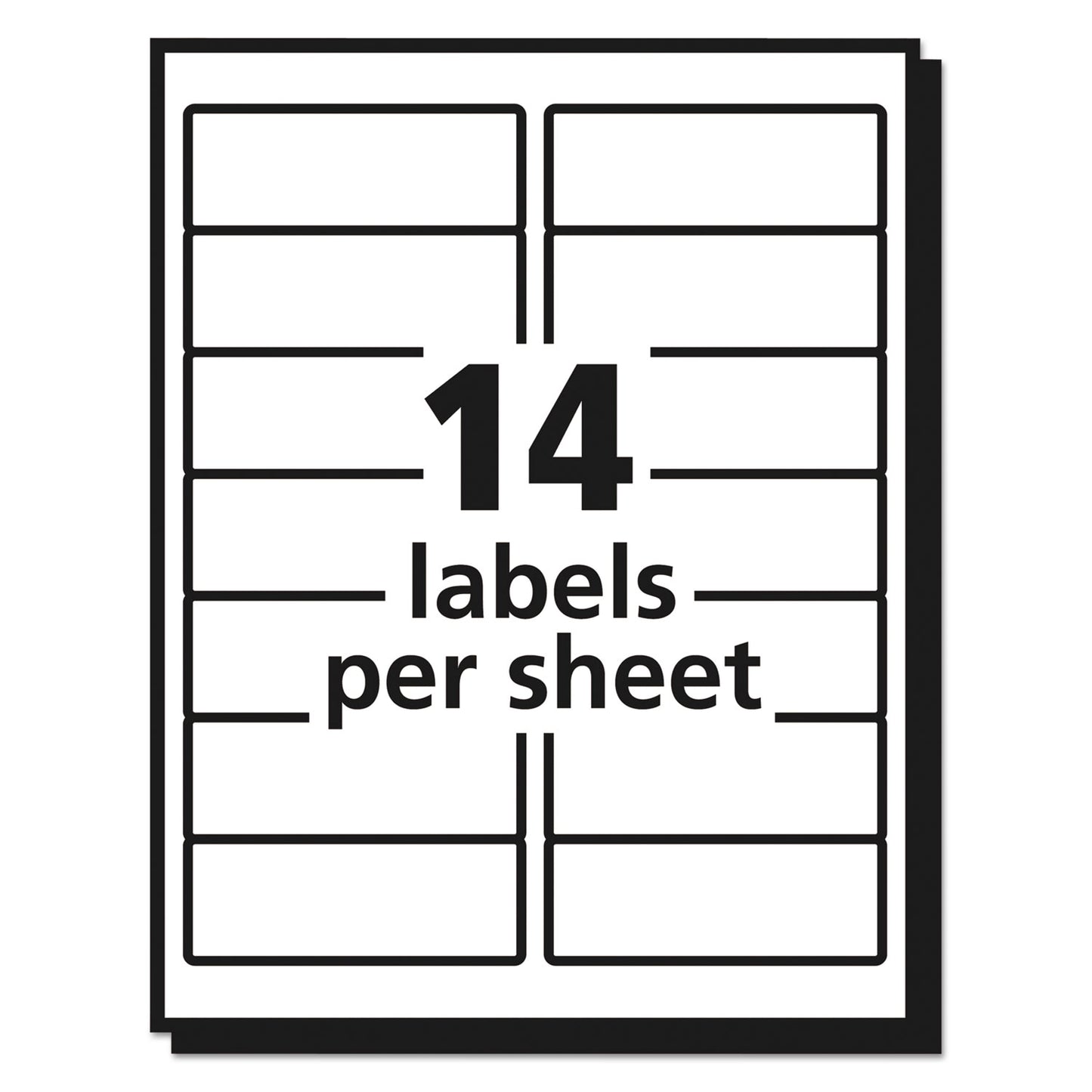 Avery Matte Clear Easy Peel Mailing Labels w/ Sure Feed Technology, Inkjet Printers, 1.33 x 4, Clear, 14/Sheet, 10 Sheets/Pack (18662)