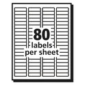 Avery Matte Clear Easy Peel Mailing Labels w/ Sure Feed Technology, Inkjet Printers, 0.5 x 1.75, Clear, 80/Sheet, 10 Sheets/Pack (18667)