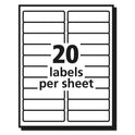 Avery Matte Clear Easy Peel Mailing Labels w/ Sure Feed Technology, Inkjet Printers, 1 x 4, Clear, 20/Sheet, 10 Sheets/Pack (18661)