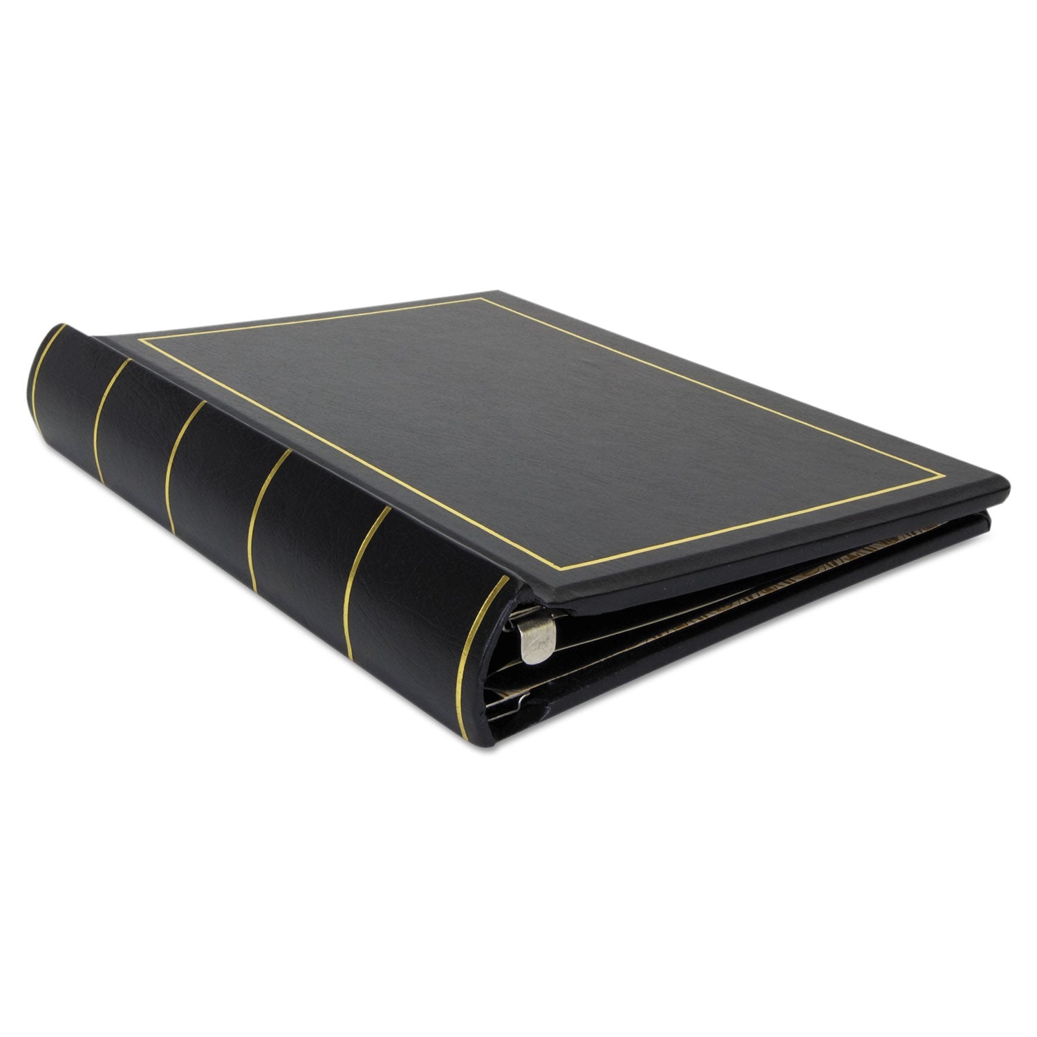 Wilson Jones Looseleaf Corporation Minute Book, 1-Subject, Unruled, Black/Gold Cover, (250) 11 x 8.5 Sheets (039511)