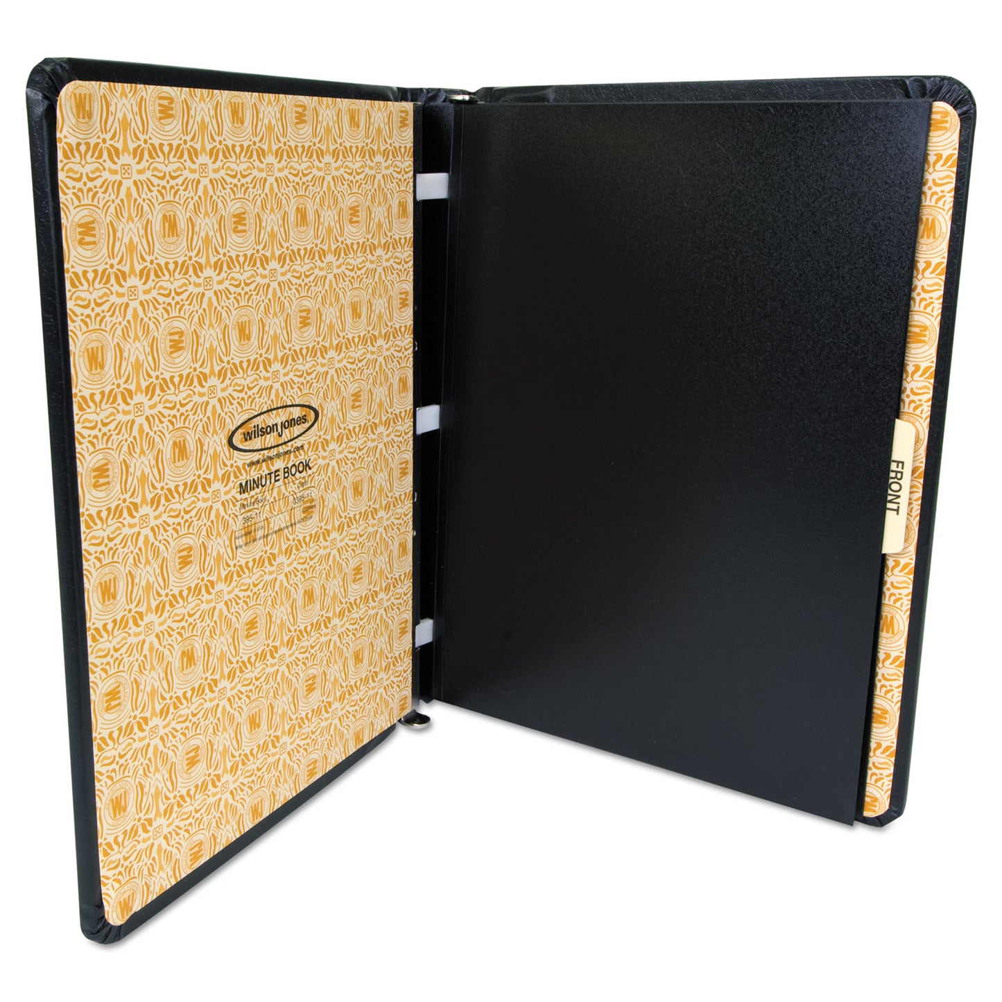 Wilson Jones Looseleaf Corporation Minute Book, 1-Subject, Unruled, Black/Gold Cover, (250) 11 x 8.5 Sheets (039511)