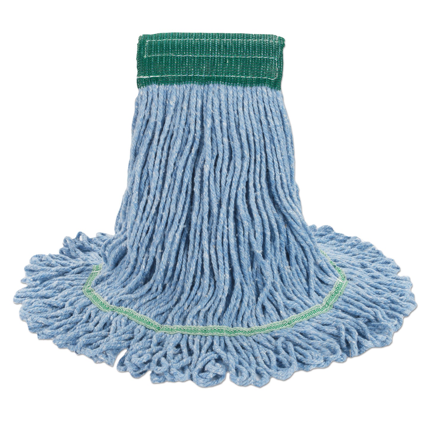 Boardwalk Super Loop Wet Mop Head, Cotton/Synthetic Fiber, 5" Headband, Medium Size, Blue, 12/Carton (502BLCT)