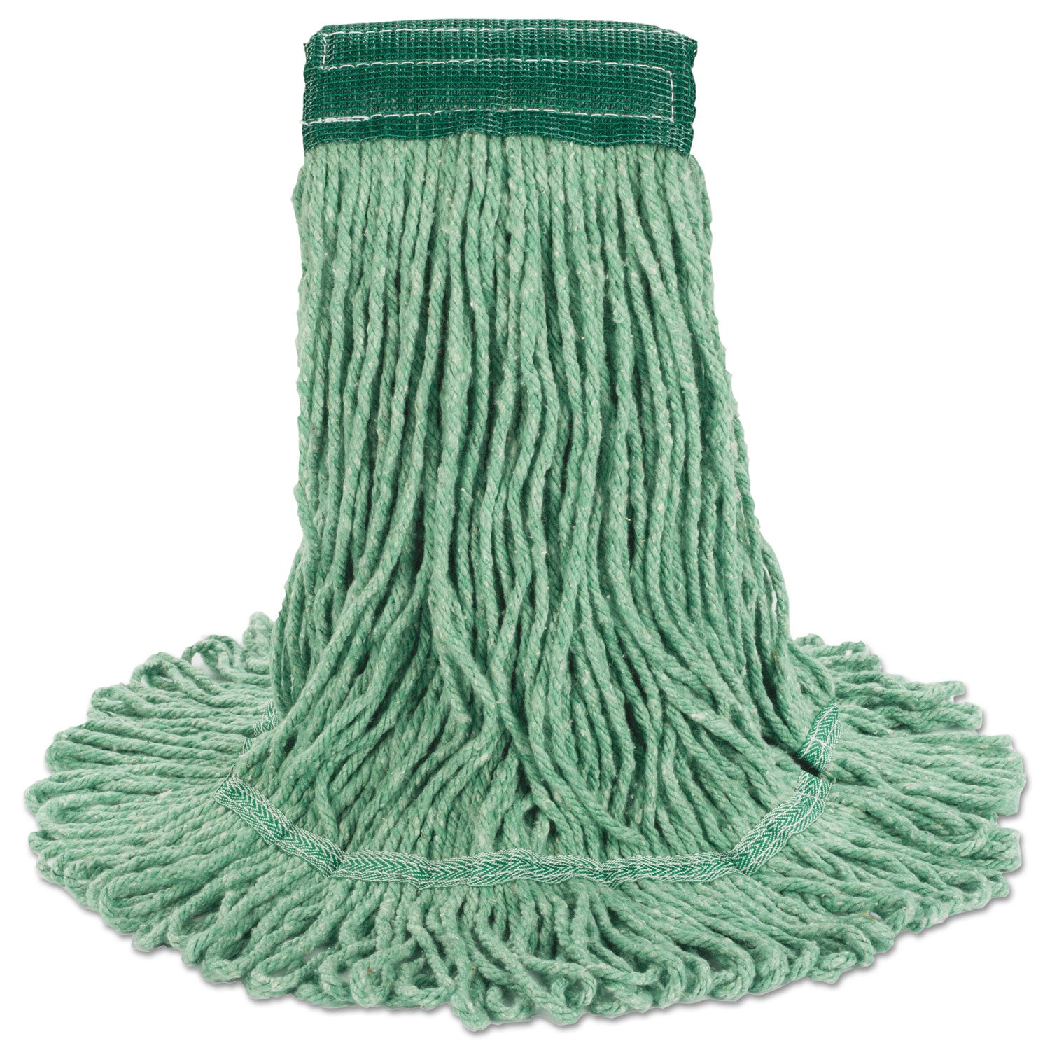 Boardwalk Super Loop Wet Mop Head, Cotton/Synthetic Fiber, 5" Headband, Medium Size, Green (502GNEA)