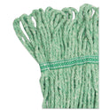 Boardwalk Super Loop Wet Mop Head, Cotton/Synthetic Fiber, 5" Headband, Medium Size, Green, 12/Carton (502GNCT)