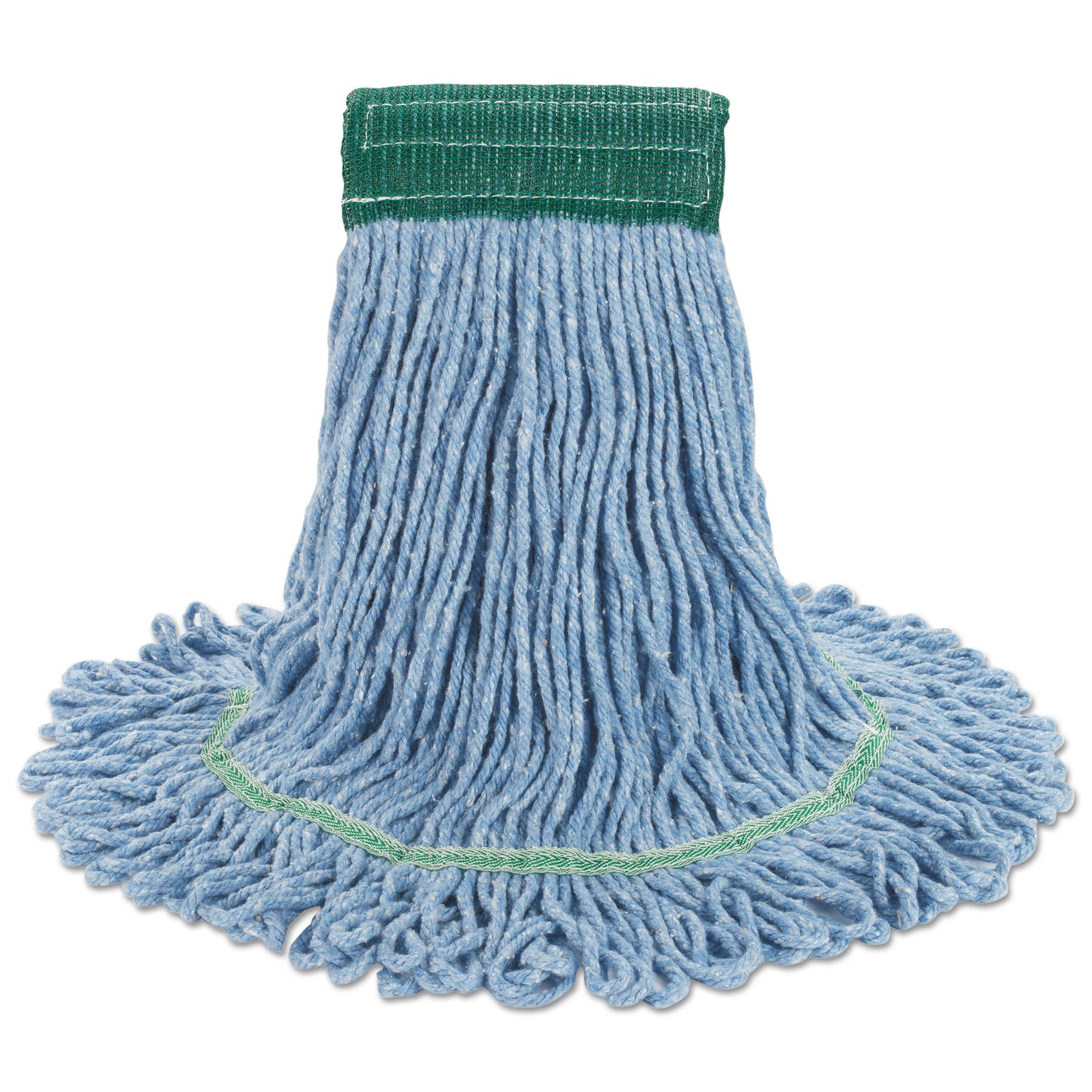 Boardwalk Super Loop Wet Mop Head, Cotton/Synthetic Fiber, 5" Headband, Medium Size, Blue (502BLEA)