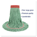 Boardwalk Super Loop Wet Mop Head, Cotton/Synthetic Fiber, 5" Headband, Large Size, Green (503GNEA)