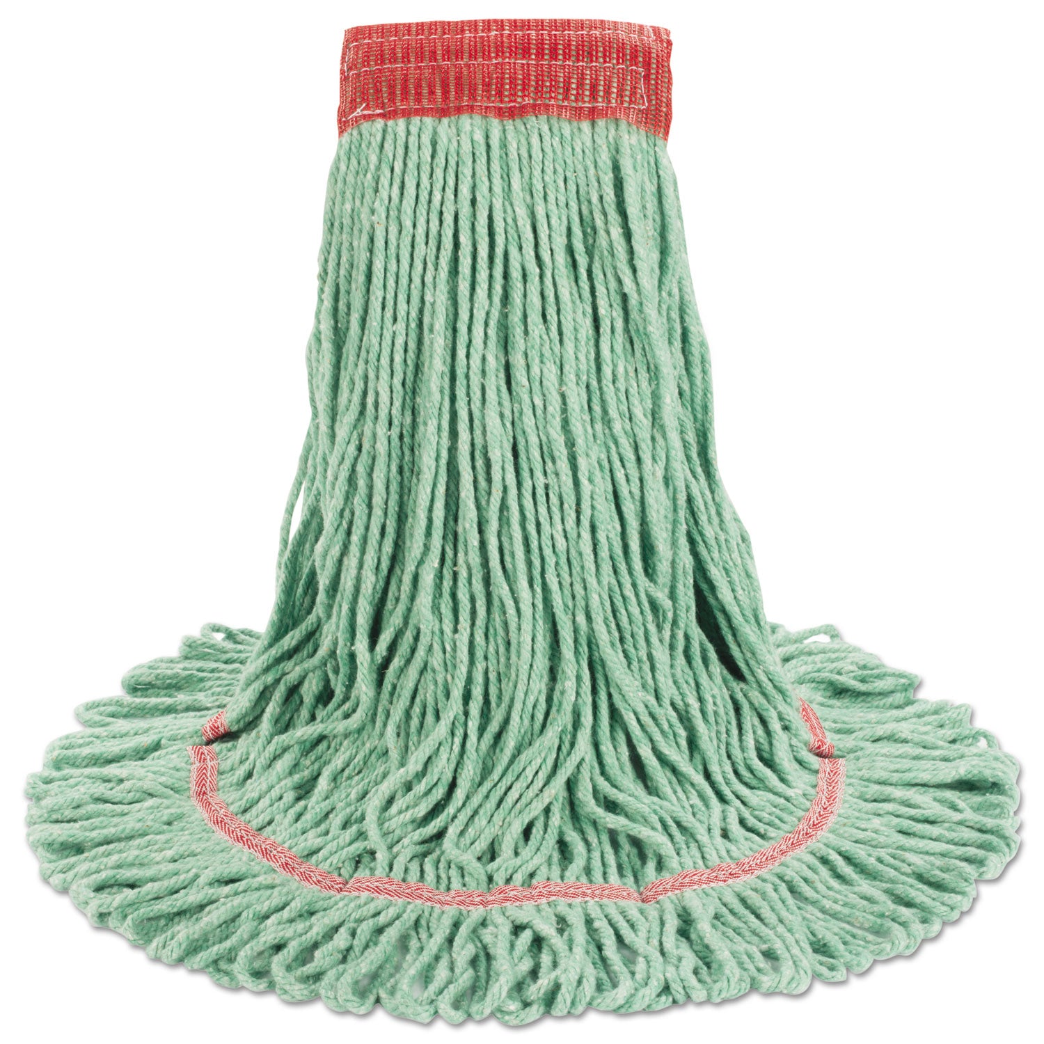 Boardwalk Super Loop Wet Mop Head, Cotton/Synthetic Fiber, 5" Headband, Large Size, Green (503GNEA)