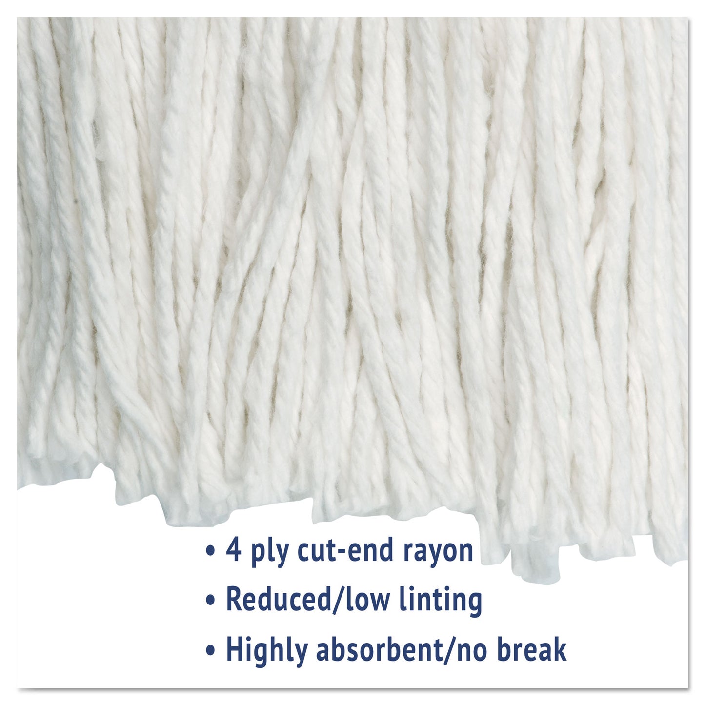 Boardwalk Cut-End Wet Mop Head, Rayon, No. 20, White (2020REA)