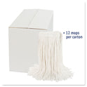 Boardwalk Cut-End Wet Mop Head, Rayon, No. 20, White, 12/Carton (2020RCT)