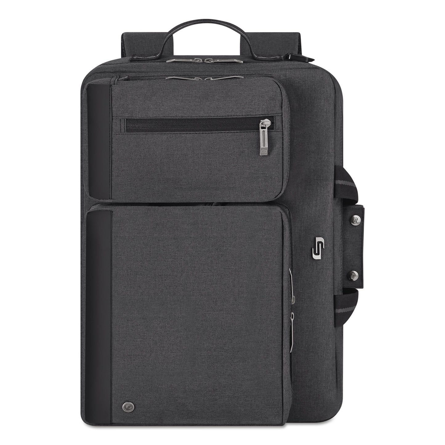 SOLO Urban Hybrid Briefcase, Fits Devices Up to 15.6", Polyester, 16.75" x 4" x 12", Gray (UBN31010)