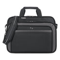 SOLO Pro CheckFast Briefcase, Fits Devices Up to 17.3", Polyester, 17 x 5.5 x 13.75, Black (CLA3144)