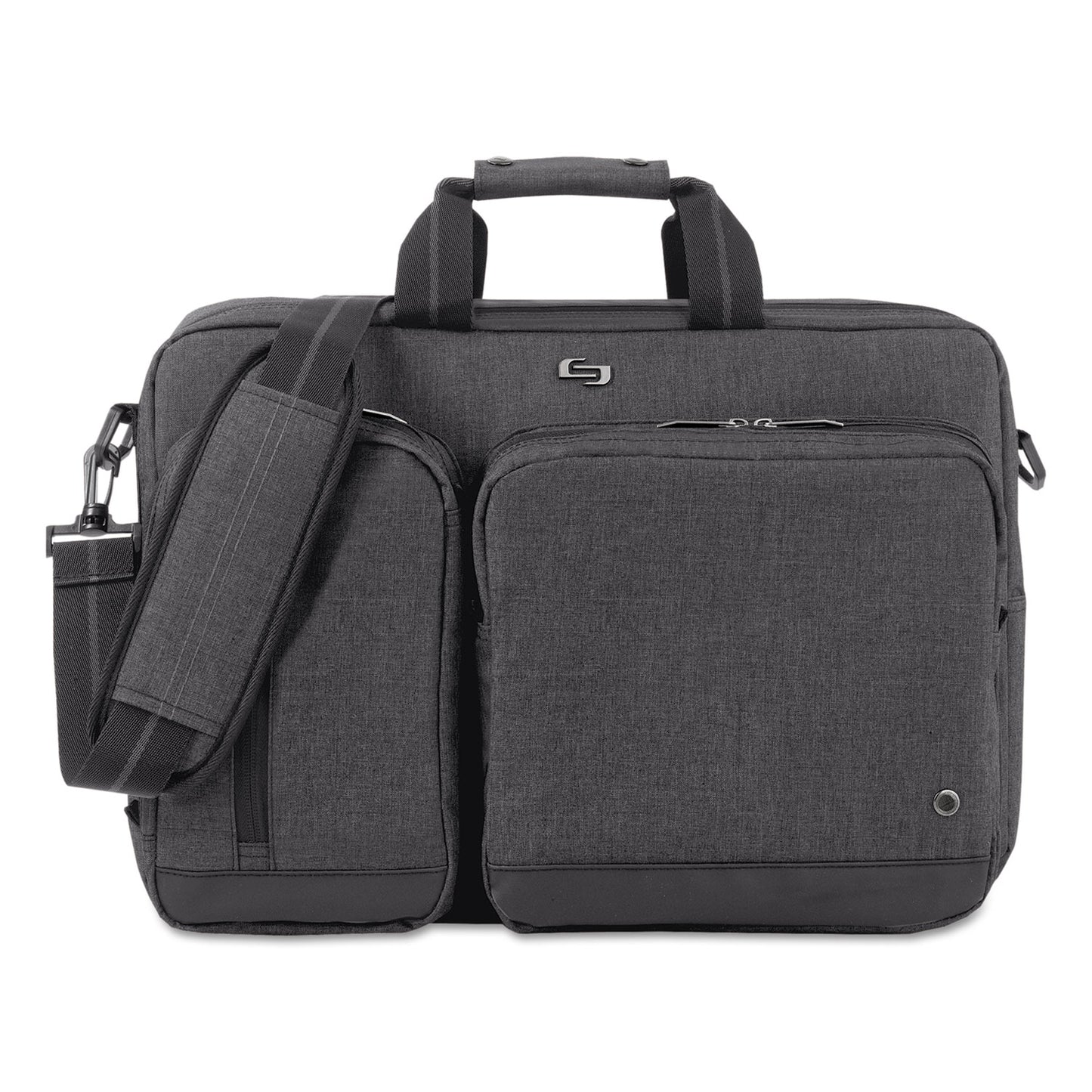 SOLO Urban Hybrid Briefcase, Fits Devices Up to 15.6", Polyester, 16.75" x 4" x 12", Gray (UBN31010)