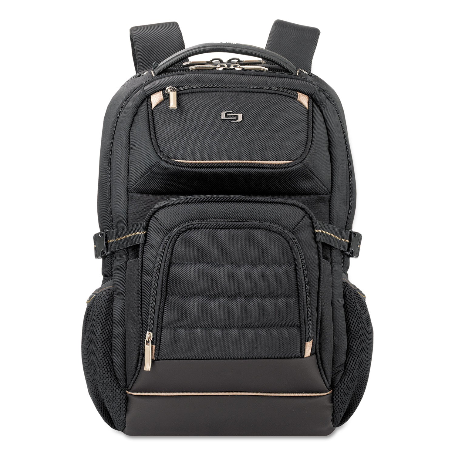 SOLO Pro Backpack, Fits Devices Up to 17.3", Polyester, 12.25 x 6.75 x 17.5, Black (PRO7424)