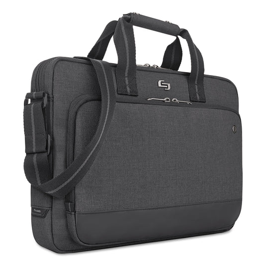 SOLO Urban Slimbrief, Fits Devices Up to 15.6", Polyester, 16" x 3" x 11.5", Gray (UBN11010)