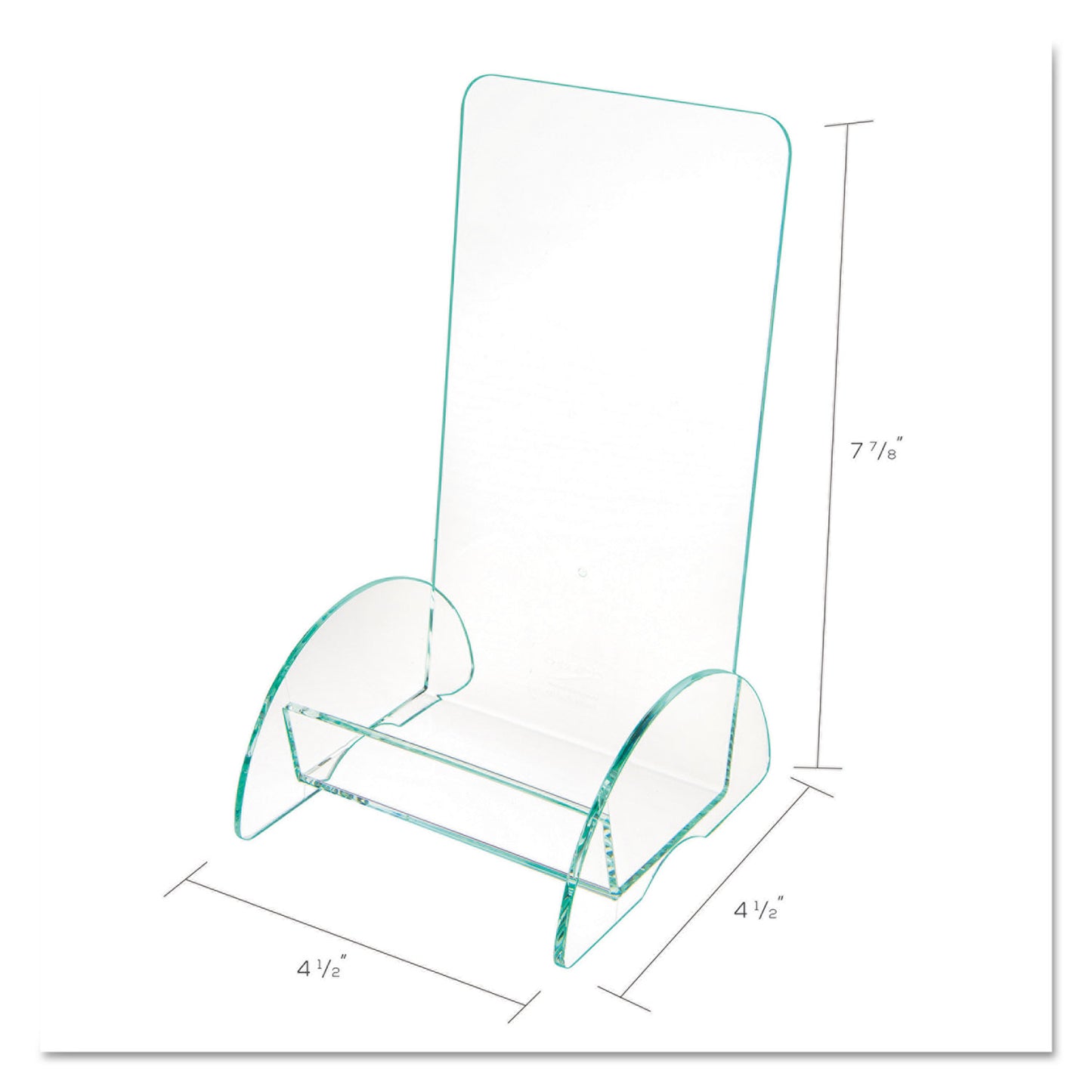 Deflecto Euro-Style DocuHolder, Leaflet Size, 4.5w x 4.5d x 7.88h, Green Tinted (775383)